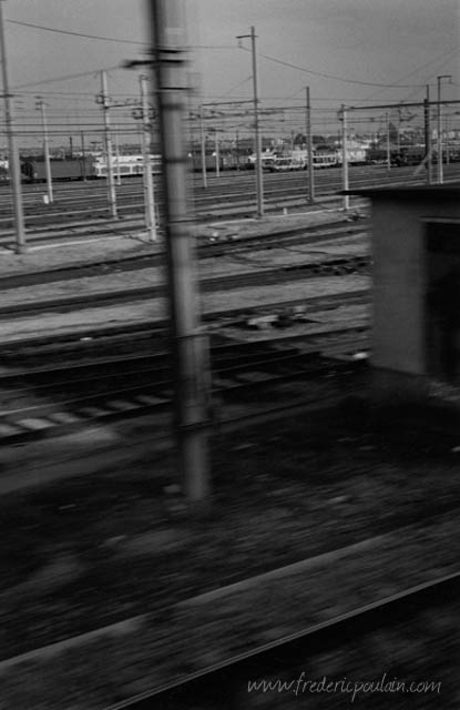 Instantanés - série noir et blanc - Train