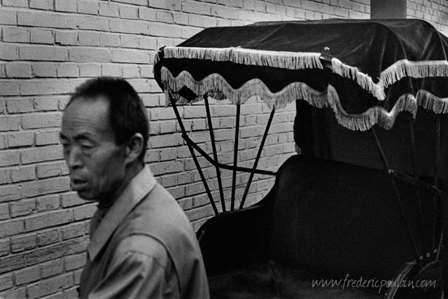 Pekin Beijing - série noir et blanc - Cariole